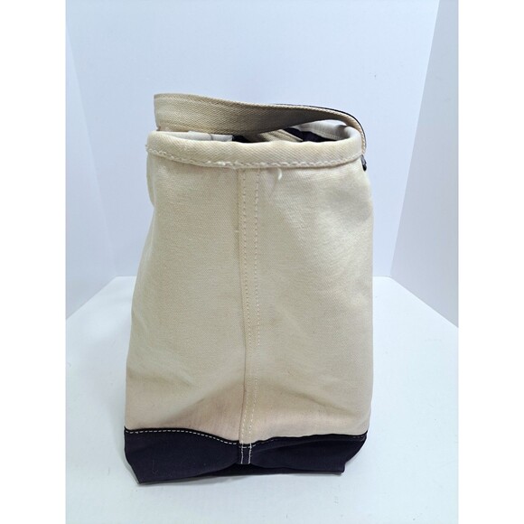 Vintage Lands End Canvas Boat Tote Beach Travel Bag Blue Large Philadelphia - Picture 4 of 8